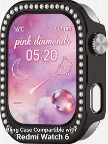 適用於 Redmi Watch6 閃亮鑽石 PC 防撞保護殼 水晶閃耀水鑽保護套 男女通用智慧手錶殼 - Redmi Watch 6 - 查看 9