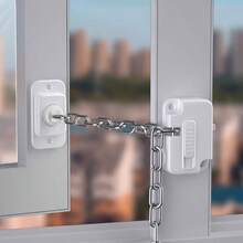 No Drilling Window Safety Locks, Self Adhesive Adjustable Restrictor, Door Lock, Protects Pets From Falling, Fits Metal, Sliding Windows Door Lock - B - View 11