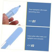 Shiny Fluorescent Plastic Markers For Students, High Visibility, Stain-Resistant Design, Portable Friendly Style, For Notes And Journals - Multicolor - View 3