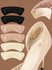 2pcs Heel Pads, Self-Adhesive Design, Thickened Cushioning. Non-Slip Shock-Absorbing Foam Inner Pads, Suitable For High Heels, Boots And Dress Shoes. Suitable For Long-Term Walking And Standing Work. - Multiple Styles - View 1