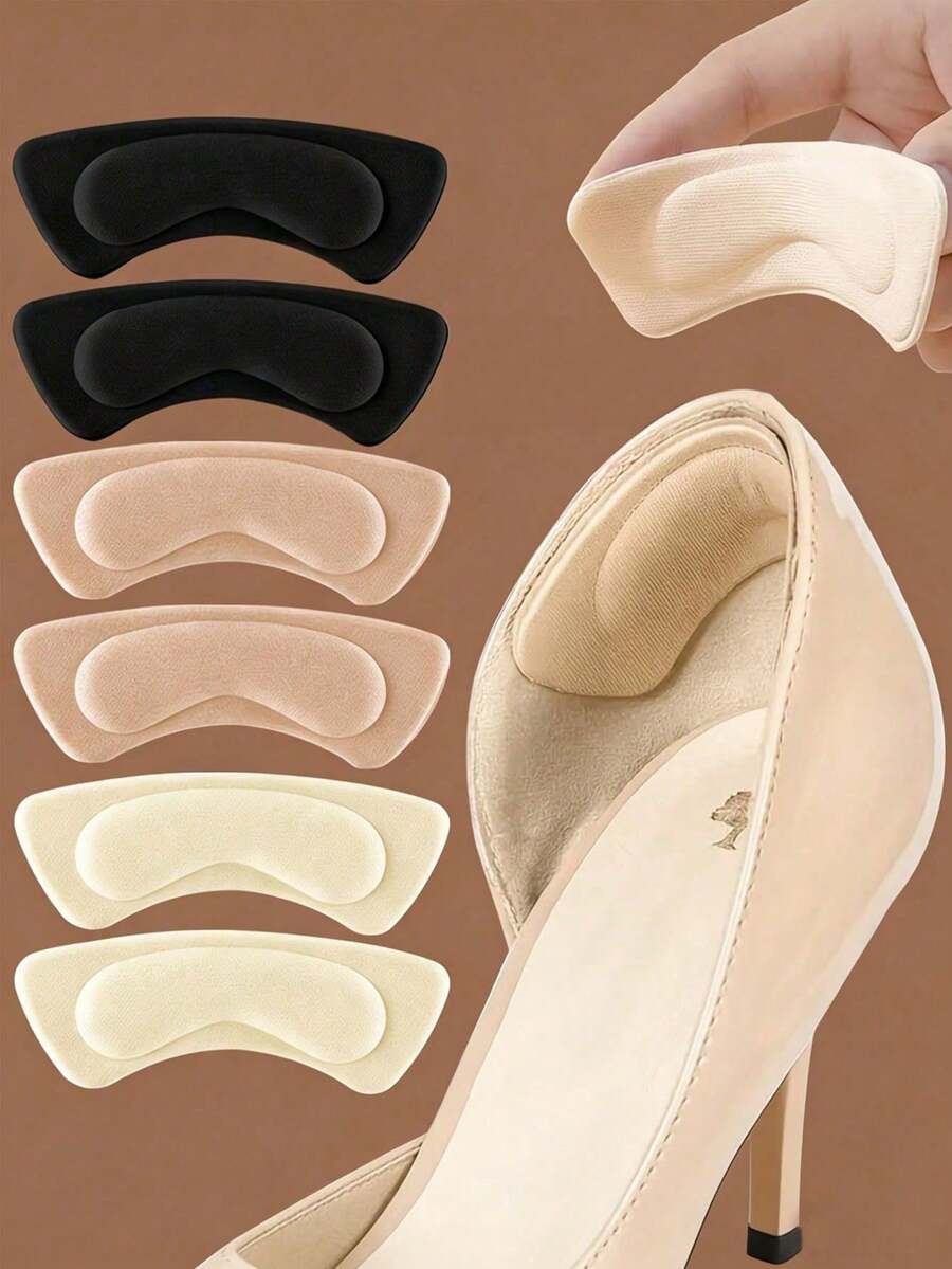 2pcs Heel Pads, Self-Adhesive Design, Thickened Cushioning. Non-Slip Shock-Absorbing Foam Inner Pads, Suitable For High Heels, Boots And Dress Shoes. Suitable For Long-Term Walking And Standing Work. - Multiple Styles - View 1