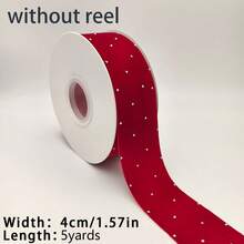 5 Yards Christmas Sequin Plush Ribbon Roll - Red & Black Shiny Diamond Plush Ribbon, Suitable For Holiday Christmas Tree Decoration, Luxury Gift Wrapping, DIY Hair Clip Making, Collar & Necklace Matching, And Handmade Craft Materials For Various Creative Applications - Rhinestone Ribbon - View 10