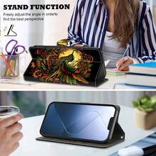 GLANDOTU PU Leather Wallet Phone Case, Cute Butterfly Design And Vintage Floral Pattern Flip Cover, With Card Slots And Magnetic Closure, Suitable For Multiple Brands And Models - Multicolor - View 2