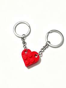 Couple Matching Accessories - Heart-Shaped Keychain, Heart-Shaped Key Ring Pendant, Valentine's Day Gift, Elegant Gift For Boyfriend/Girlfriend - Multicolor - View 9