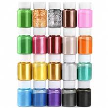 15g Metallic Pearl Glitter Powder, Metallic Pigment Powder, Suitable For DIY Crafts, Epoxy Resin Mica Powder, Suitable For Clay, Jewelry, Candles, Soap, Painting, Baking, Epoxy Resin - Multicolor - View 1