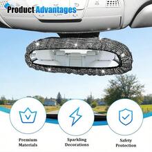 1 buah Penutup Dekorasi Kaca Spion Berbentuk Tangan Kreatif dan Lucu dengan Hiasan Berlian Imitasi, Ornamen Gantung Interior Mobil Kristal Berkilau, Hadiah Dekorasi Kaca Spion Mobil yang Modis dan Personal, Cocok untuk Pengemudi Wanita - A - View 8