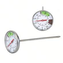 Analog Food And Meat Thermometer In 430 And 304 Stainless Steel, Kitchen Temperature Gauge For Roasting And Baking, Celsius And Fahrenheit Scale, 4.5x13.5cm - 4.5X13.5CM - View 8