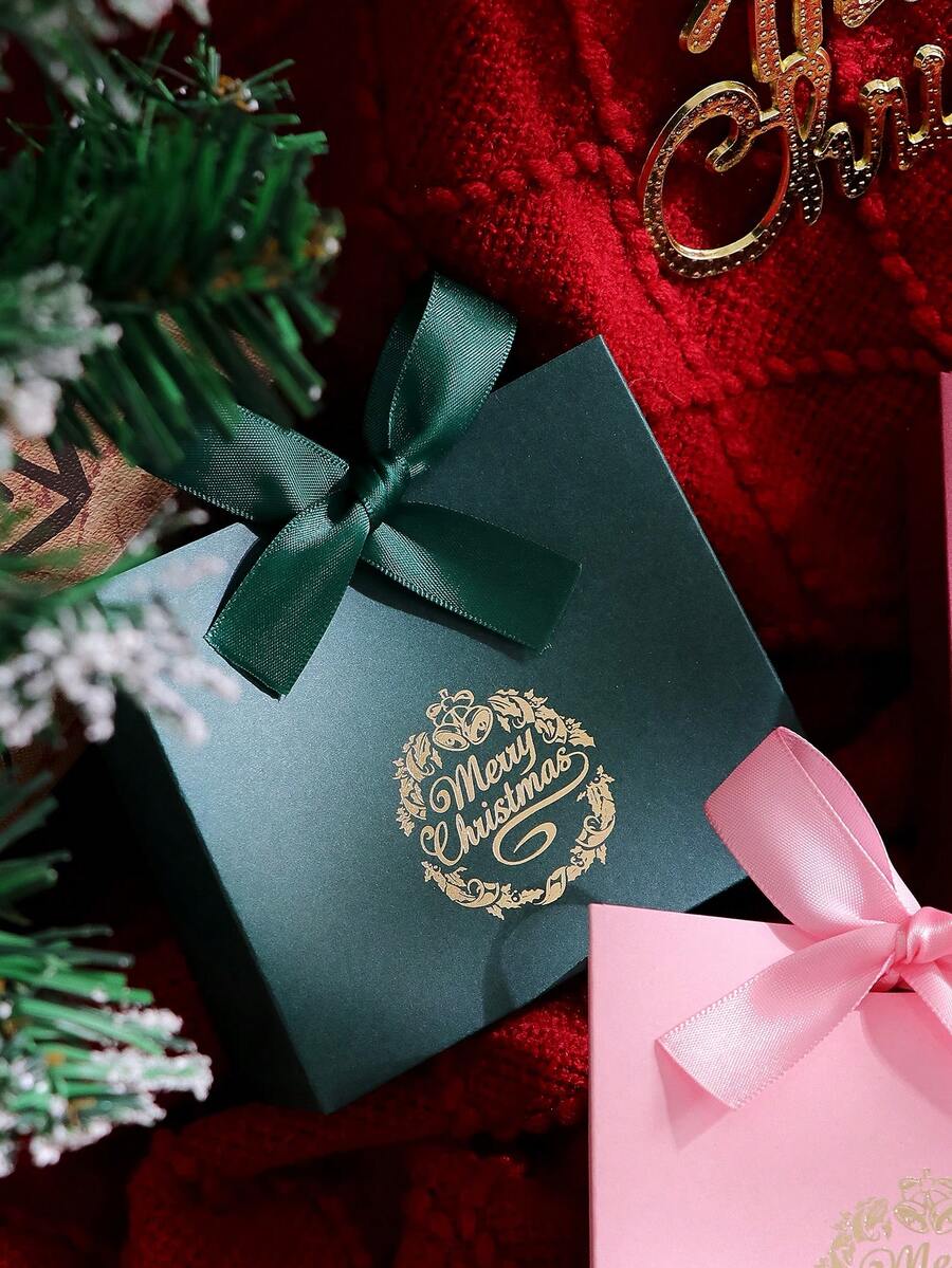 10pcs Christmas Gift Boxes, Christmas Gift Decoration Boxes, Christmas Decor Gift Boxes, Christmas Party Supplies Gift Boxes, Christmas And Valentine's Day - View 1