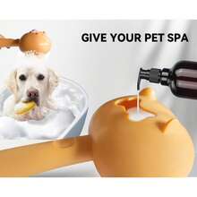 Cat & Dog Universal Grooming Brush With Soft Shampoo Dispenser, For Bathing, Deep Cleaning For Short And Long Hair Pets - View 5