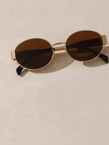 Women's Metal Frame Oval/Polygon Fashion Glasses (Half-Rim), Suitable For Daily Wear And Outdoor Activities - Multicolor - View 9