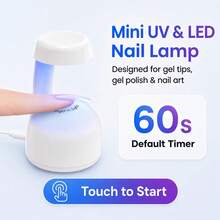 Beetles Mini UV Lamp, Gel Nail Quick Curing, Innovative Smart Sensor, Convenient Fast Extension System, Portable Nail UV LED Lamp, Suitable For Gel Nail Polish DIY Manicure - White - View 2