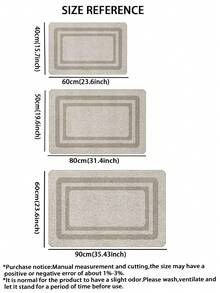 SANJIANGDI 1pc Multi-Layer Nested Spiral Square Frames Kitchen Mat, 0.6mm Faux Cashmere Material, Soft And Machine Washable, Suitable For Kitchen, Hallway, Bathroom, Living Room, Outdoor Entrance, And Toilet, Usable Year-Round And Adaptable To Various Occasions - Multicolor - View 5