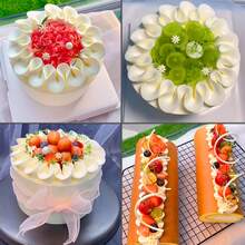 3pcs Stainless Steel Cream Piping Tips V-Shaped Wavy Cake Decorating Piping Tips Large + Medium + Small Saint Honoré Cake Cookie Decorating Stainless Steel Tubular Piping Tips - Multicolor - View 4