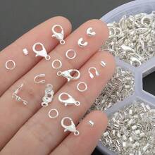 245pcs DIY Jewelry Clasps & Connectors Set, 6-Compartment Box, Suitable For Beaded Jewelry Making, Bracelets, Necklaces, Anklets, Open Jump Rings, Bead Connectors, Bag Charms, Jewelry Accessories, Handmade Craft Materials - Accessory Set - View 9