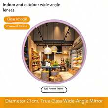 1pc Acrylic Convex Mirror, 360° Wide Angle High Definition Garage Blind Spot Safety Mirror, Waterproof And Anti-Fouling, Indoor/Outdoor Universal, High Resolution Concave Design, Suitable For Home, Store, Parking Lot, Warehouse And Office - Multicolor - View 4