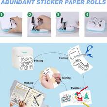 White Thermal Paper, Self-Adhesive Paper, Suitable For Multiple Mini Label Printers, Instant Photo Printers, Ideal For Home, Office, School Label Printing - View 5