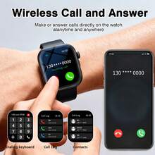 Unisex Smartwatch With Comfortable Silicone Strap, Supports Phone Calls, Message Notifications, Music Control, Alarm Function, 180mAh Battery Capacity, Compatible With Android And IOS Systems, Sporty Design - Multicolor - View 2