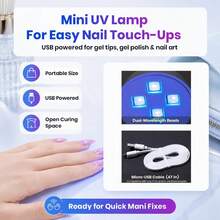 Beetles Mini UV Lamp, Gel Nail Quick Curing, Innovative Smart Sensor, Convenient Fast Extension System, Portable Nail UV LED Lamp, Suitable For Gel Nail Polish DIY Manicure - White - View 4