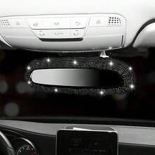 1 buah Penutup Dekorasi Kaca Spion Berbentuk Tangan Kreatif dan Lucu dengan Hiasan Berlian Imitasi, Ornamen Gantung Interior Mobil Kristal Berkilau, Hadiah Dekorasi Kaca Spion Mobil yang Modis dan Personal, Cocok untuk Pengemudi Wanita - A - View 9