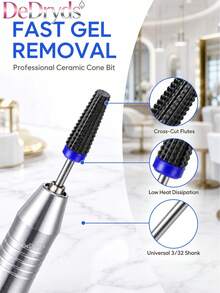 DeDryDS Professional Nail Drill Bit Set, Quickly Remove Gel Nails, Suitable For All Nail Types, Durable Nail File, Suitable For Home And Salon Use, Easy To Clean, Long-Lasting, Essential Accessory For Manicure And Pedicure - Multicolor - View 2