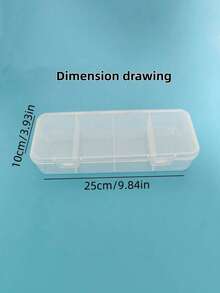 2/1pc Set 4-Compartment Transparent Storage Box, Suitable For Jewelry, Hair Accessories And Hair Clips, Practical Dust-Proof Desktop Organizer - Multicolor - View 7