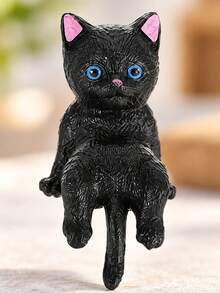 Cute Resin Mini Cat Figurine Accessory, Suitable For Yard And Garden Decor, Computer Monitor And Car Dashboard Decoration, Cute Mini Cat Statue, Windshield And Screen Display Accessory, Exclusive For Pet Lovers, Fun Design, Suitable For Office, Car And Home Decor, Ideal Gift For Cat Lovers - A - View 11