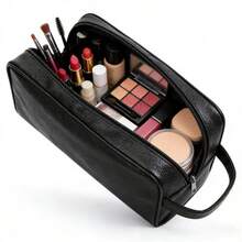 Fashion Large Capacity PU Handbag Portable Storage Bag Travel Toiletry Organizer Bag Wristlet - Style 1 - View 5
