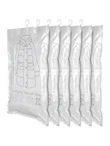 1PC/4PCS/5PCS Hanging Vacuum Storage Bags, Hanging Garment Bags, Clothing Storage Bags; Unique Hook Design, Clothes Can Be Hung Directly Into The Bag, No Folding Required, Completely Avoid Stubborn Creases Caused By Traditional Compression Bags, Especially Suitable For Suits/Coats/Silk Dresses And Other Wrinkle-Prone Clothing; Double Sealed Zipper And Leak-Proof Valve, Waterproof And Moisture-Proof Material, Effectively Isolates And Protects Precious Clothing From Mold, Discoloration, And Insect Damage During Seasonal Changes Or Long-Term Storage - Multicolor - View 13