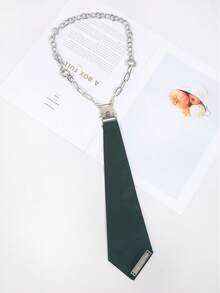 1pc Unisex Fashion Casual College Style Solid Color No-Tie Necktie, Suitable For Shirts, Banquets, Performances, Parties And College Wear - Multicolor - View 4