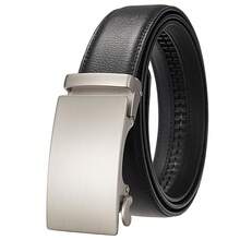 Genuine Leather Automatic Buckle Belt For Men, Cowhide Formal Belt, Simple Business Men's Belt, Adjustable Length, Ideal Gift Choice For Summer, Autumn, Christmas And Winter - 066-191 - View 7