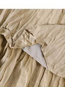 Women's Solid Color Casual Versatile Daily Wear Skirt - Khaki - View 3