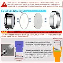 1pc Pressurized Filter Shower Head, 3-Gear Adjustable High Pressure Shower Faucet For Home Bathing, Adjustable Angle Shower Head, Bathroom Accessory, Hose And Bracket Not Included - C - View 8