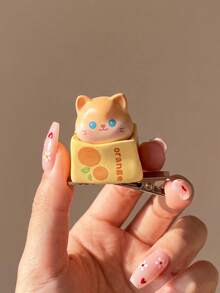 1pc Cute Cartoon Cat Hair Clip For Women, Funny Hair Accessory, Suitable For Daily Use, Gift Choice - Multicolor - View 6