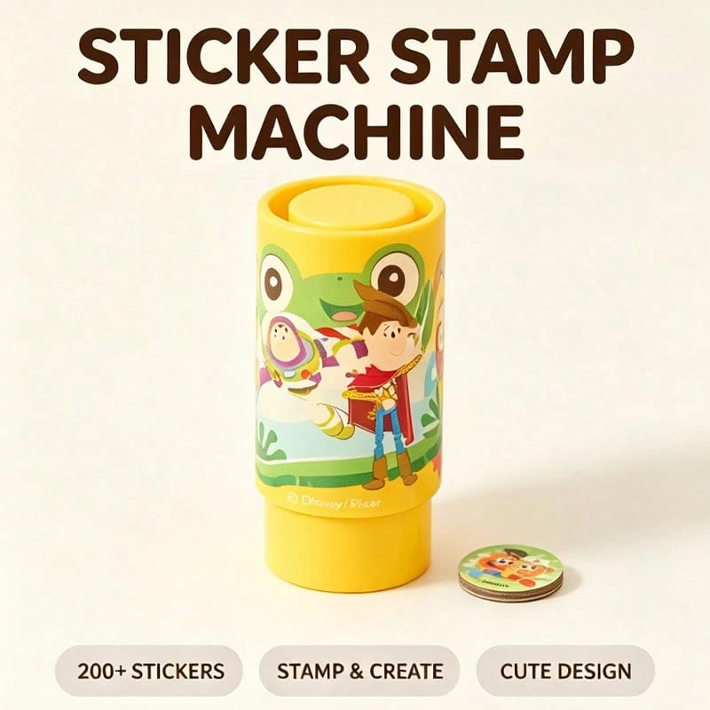 MINISO Disney Toy Story Series Sticker Stamper Machine, Cartoon Themed DIY Stamping Toy, Hand‑Account Decor Stationery, Fun Creative Play Toy For Kids, Suitable For Desktop Collection And Children Holiday Gift‑1pc - Multicolor - View 1