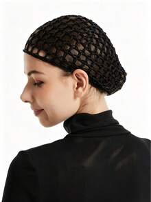 Topi Jaring Rajutan Tangan Wanita Warna Polos, Kain Rajut Berongga Elastisitas Tinggi dan Bernapas, Penutup Penuh untuk Pakaian Tidur dan Penyimpanan Rambut untuk Rambut Panjang untuk Mengurangi Kusut, Cocok untuk Penataan dan Perawatan Sehari-hari - MultiWarna - View 8