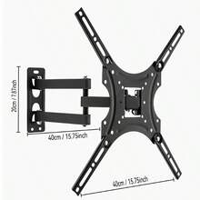 Full Motion TV Wall Mount, Suitable For Most 32-55 Inch TVs, Max VESA 400 X 400mm, With Swivel, Tilt, Extend And Horizontal Adjustment Functions, Supports Up To 55 Lbs - Multicolor - View 4
