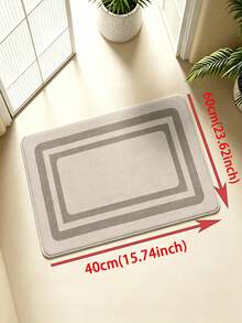 SANJIANGDI 1pc Multi-Layer Nested Spiral Square Frames Kitchen Mat, 0.6mm Faux Cashmere Material, Soft And Machine Washable, Suitable For Kitchen, Hallway, Bathroom, Living Room, Outdoor Entrance, And Toilet, Usable Year-Round And Adaptable To Various Occasions - Multicolor - View 13