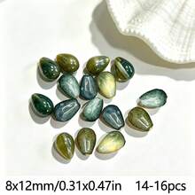 14-16pcs Teardrop Shaped Loose Beads 8x12mm DIY Jewelry Handmade Beading, Suitable For Bracelet, Necklace, Earring Making - 8*12mm Teardrop Beads - View 8