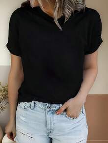 Women T-Shirts - Black - View 1
