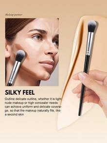 26 Pcs Makeup Brush Kit, 22 Pcs Cosmetic Brushes And 4 Pcs Makeup Puffs. Multiple Brush Shapes Meet Full Face Makeup Needs, Powder Puffs Help Seamless Base Makeup Application For Beginners. - Multicolor - View 5