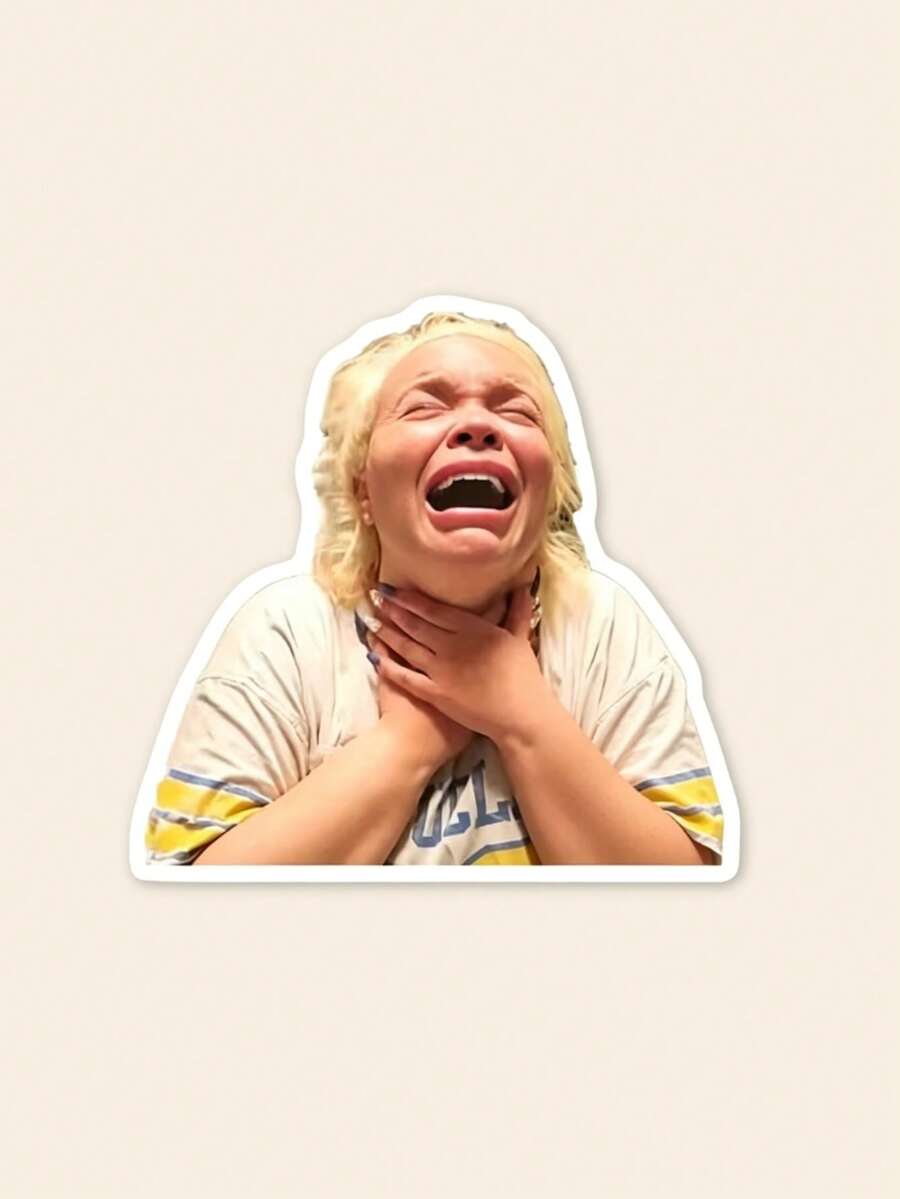 1PC Trisha Paytas Crying Meme Vinyl Sticker, Funny Viral Internet Meme ...
