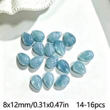 14-16pcs Teardrop Shaped Loose Beads 8x12mm DIY Jewelry Handmade Beading, Suitable For Bracelet, Necklace, Earring Making - 8*12mm Teardrop Beads - View 19