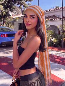 Orange and White Stripes