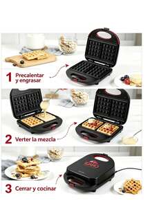 Make Golden, Crispy Waffles In Minutes. Compact Design, Easy To Use And Clean, Perfect For Homemade Breakfasts. - US A Type Plug(110-127V) - View 2