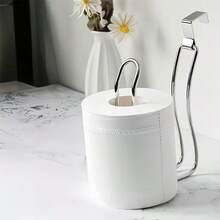 Multifunctional Toilet Tank Hanging Toilet Paper Holder, Suitable For Home/Dorm Bathroom, Toilet, B&B, Perfect Bathroom Gift - A-black - View 3