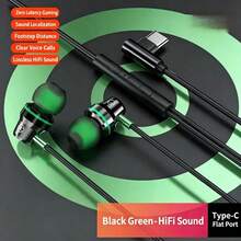 Gaming Headset With L-Shaped Plug, Convenient Use, Cool Color, Metal Ear Shell, Premium Texture, Suitable For Music, Learning, Work, Leisure And Multiple Occasions, With Microphone, Great Gift - View 6