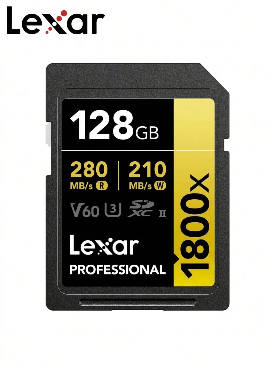 Lexar Professional 1800x SDXC UHS-II Memory Card 64GB 128GB 256GB 512GB 1TB 280MB/S Read Speed U3 High Performance Storage For 4K Video DSLR Camera - View 1