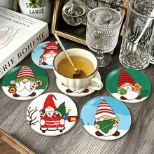 熱銷聖誕風格 聖誕無臉小精靈圖案設計 PET 防滑防水杯墊 桌墊 聖誕晚餐裝飾 節日派對居家廚房裝飾 聖誕禮物送給親友 - PET杯墊LDX2823 - 查看 2