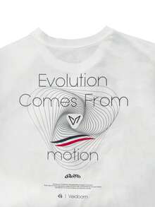 veidoorn Men's Solid-Color, Loose-Fit Long-Sleeve T-Shirt With Letter Print ,Simple Soft T-Shirt For Daily Wear,Workouts - White - View 7