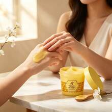 Cera para Manos con Leche y Miel | Mascarilla de Manos Peel-Off Exfoliante e Hidratante, Ayuda a Eliminar Células Muertas, Suaviza la Piel Seca, Fácil de Aplicar y Retirar, Cuidado de Manos - 2 piezas - Ver 4